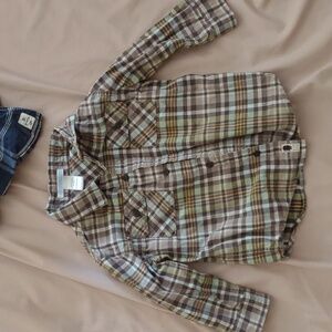Janie and Jack Toddler Plaid Long Sleeve shirt top button up